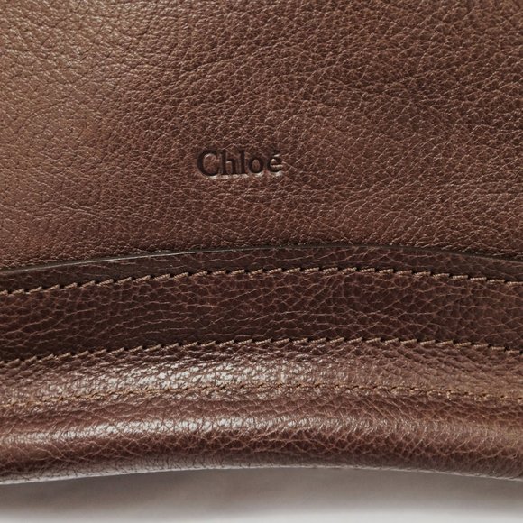 Chloe` Paraty Brown Leather Shopper Bag - Picture 9 of 10